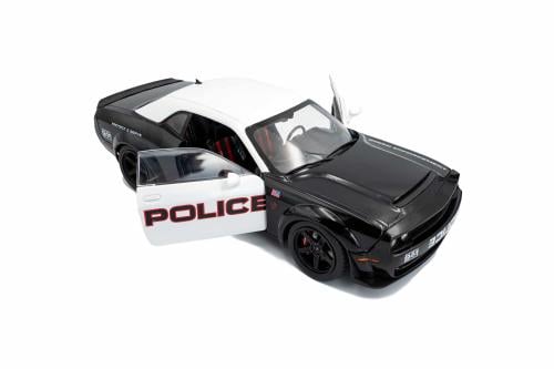 Solido 1:18 Dodge Challenger R/T Scat Pack Highway Police 2023 Black/White (S1805715) Diecast Model