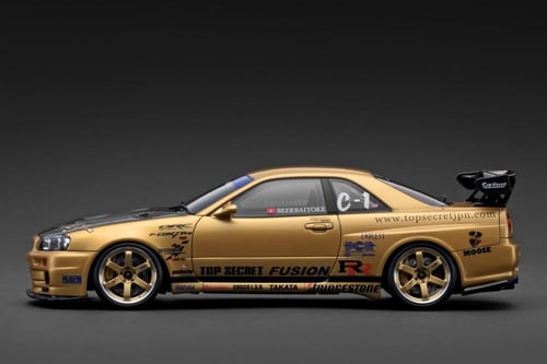 IG3847 1/18 Scale TOP SECRET 34GT-R (BNR34) Gold I...