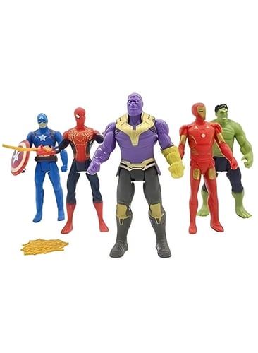 Avenger Toy Figures Set Hulk Captain-America Thano...