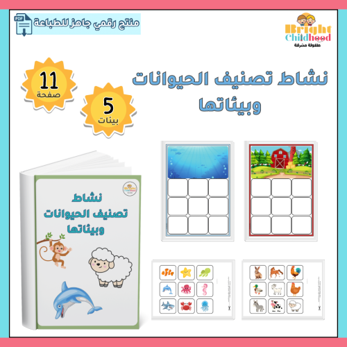 نشاط تصنيف الحيوانات وبيئاتها