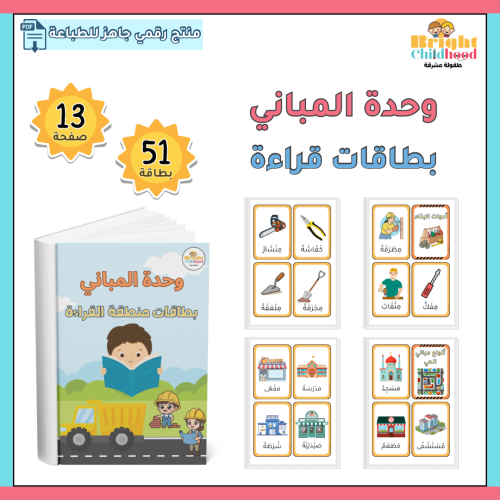 ‏بطاقات قراءة (وحدة المباني)
