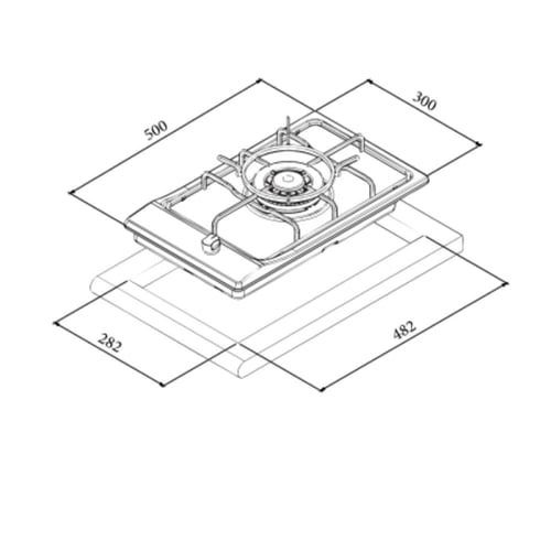 سطح سيراميك 30 سم - كيشتن لاين -ايطالي بالكامل