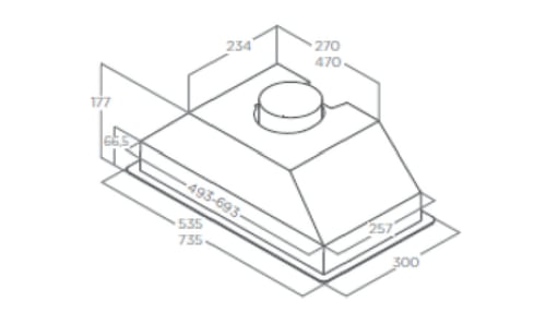 شفاط حفر انكا سمارت 52 أو 70 سم - كيتشن لاين -