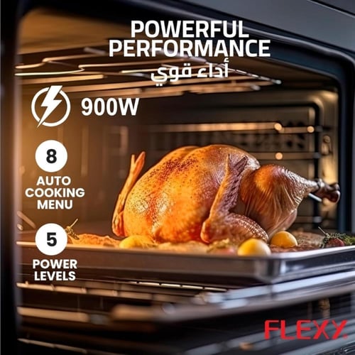 فرن ميكروويف مدمج 25 لتر 900 واط بوظيفة الشواء و8...