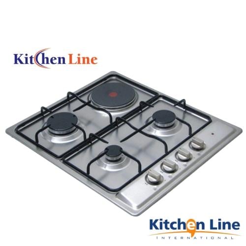 سطح غاز استنلس استيل 60 سم بيلت ات 3 عين غاز و 1 ع...