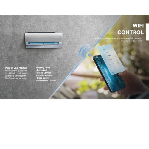 مكيف سبليت جداري Haier 22000 وحدة بارد – واي فاي +...