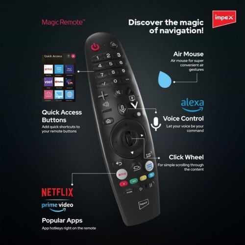 تلفزيون سمارت IMPEX 60 بوصة QLED 4K UHD بنظام webO...