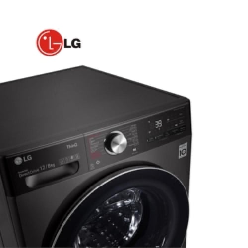 غسالة إل جي تحميل أمامي 12 كيلو مع تنشيف 8 كيلو –...