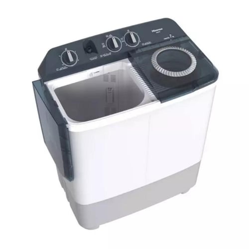 غسالة حوضين Hisense 7 كجم – عصر قوي – تصميم عملي –...