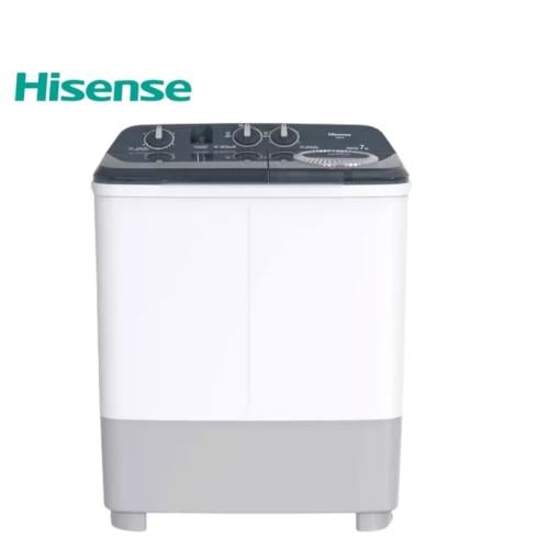 غسالة حوضين Hisense 7 كجم – عصر قوي – تصميم عملي –...