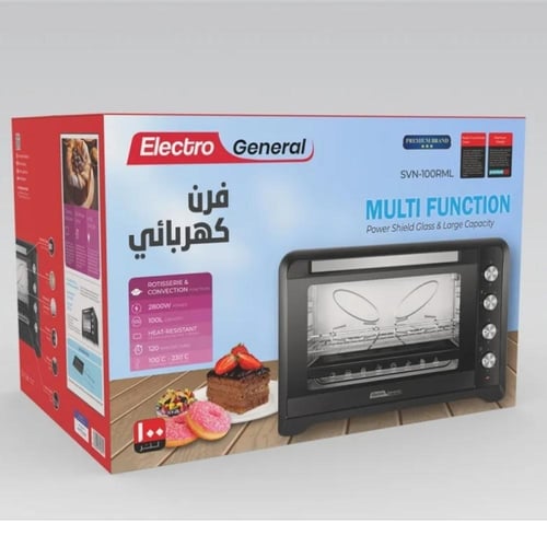فرن كهربائي 100 لتر – SVN-100RML مع شواية دوارة وو...