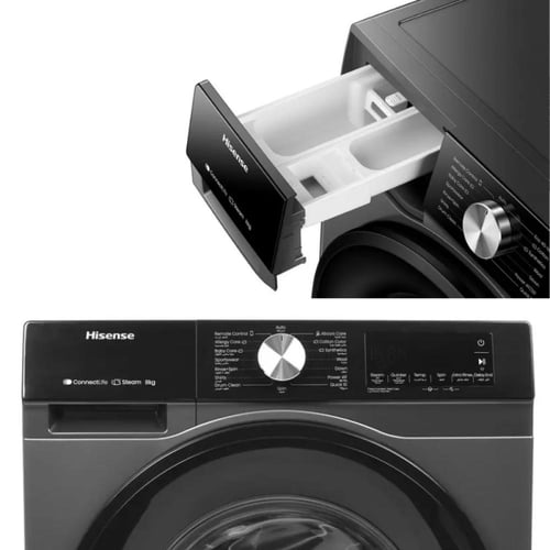 غسالة أمامية Hisense 8 كجم – تنشيف 80% – إنفرتر –...