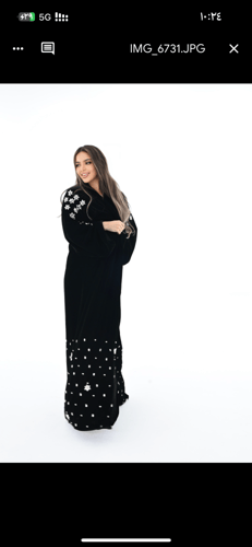 عباية مخمل كريستال موزع