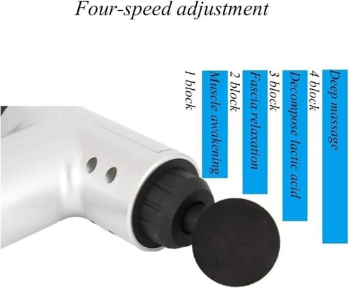 مسدس مساج عضلي احترافي مع رؤوس متعددة للتعافي السر...