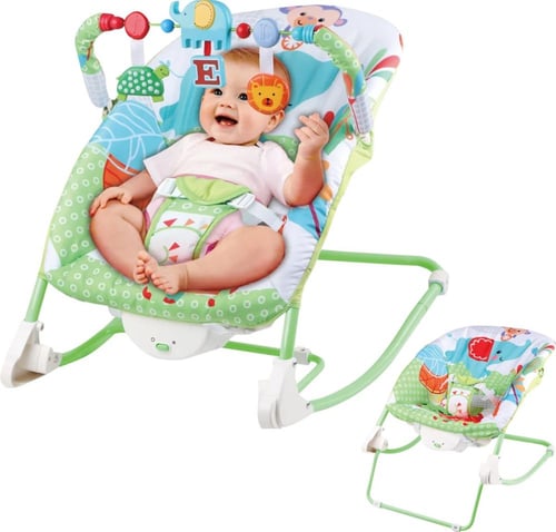 كرسي هزاز للرضع مع ألعاب قطنية معلقة – مريح و ممتع...