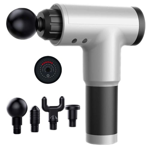 مسدس مساج عضلي احترافي مع رؤوس متعددة للتعافي السر...