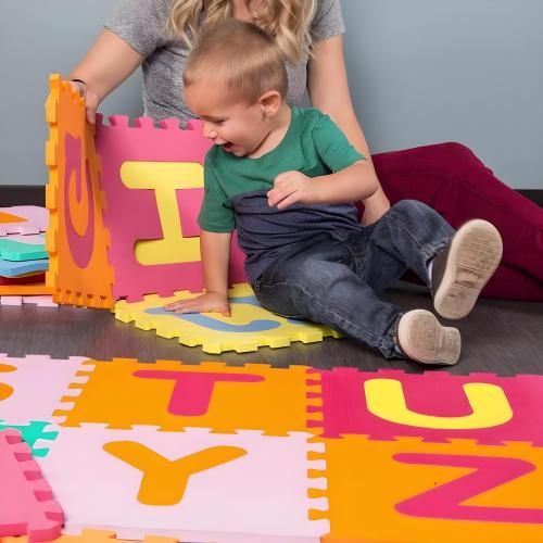 قطع فوم تعليمية – الحروف الإنجليزية بألوان مبهجة ل...
