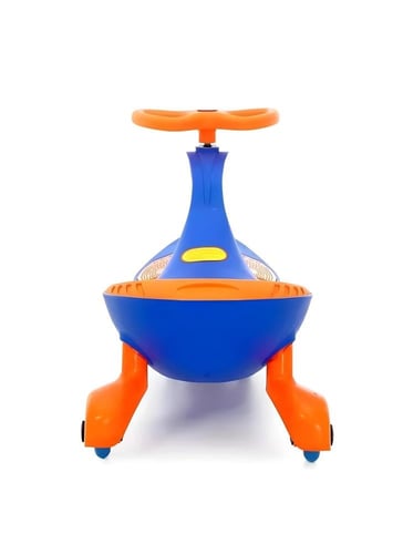 سيارة هوائية هزازة للأطفال بتصميم مرح و لون أزرق ب...