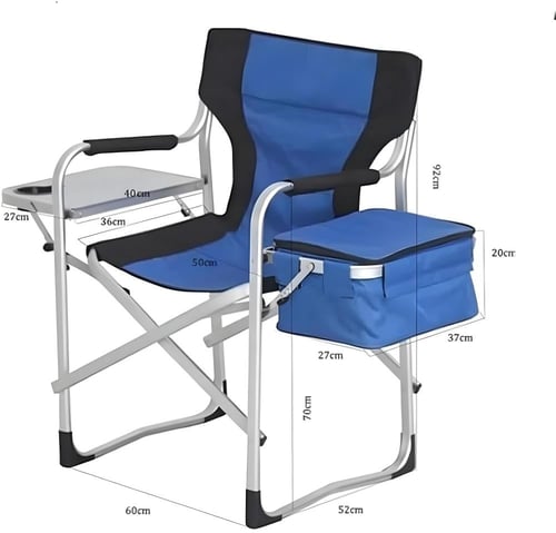 كرسي رحلات قابل للطي مع طاولة جانبية وحقيبة تخزين...