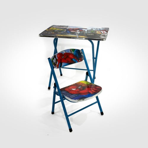 طقم طاولة و كرسي للأطفال بتصميم سبايدرمان قابل للط...