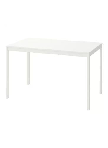 طاولة طعام خشبية بتصميم حديث مستطيلة الشكل بأرجل م...