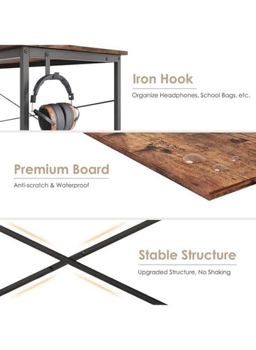 مكتب كمبيوتر مع جيوب تخزين جانبية ، مكتب للدراسة ،...