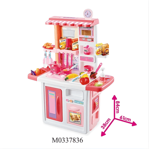 مطبخ لعب كبير للاطفال مع اكسسوارات كاملة و مؤثرات...