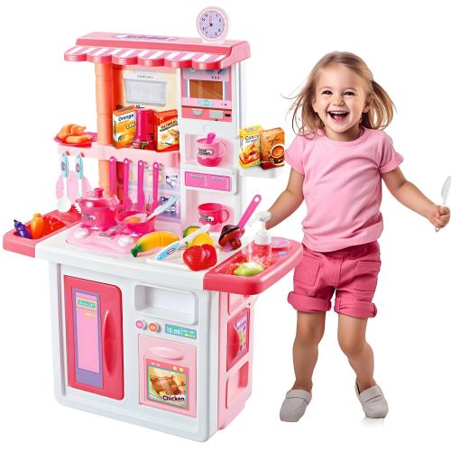 مطبخ لعب كبير للاطفال مع اكسسوارات كاملة و مؤثرات...