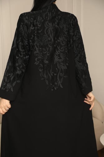 عباية بليزر سوداء رسمية بتطريز كمبيوتر فاخر - عباي...