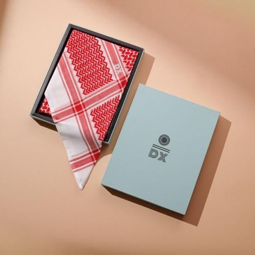 شماغ دي اكس DX احمر كلاسك رجالي