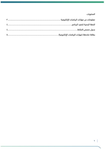مهارات الرياضات الإلكترونية | صفوف عليا