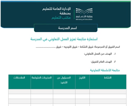 شواهد تعزيز العمل التعاوني