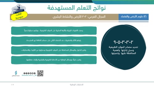 عرض تحسين نواتج التعلم - ثالث متوسط