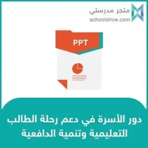 عرض تعريفي عن: دور الأسرة في دعم رحلة الطالب التعليمية وتنمية الدافعية