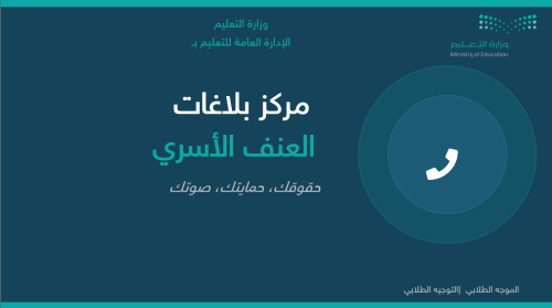عرض تعريفي عن: مركز بلاغات العنف الأسري