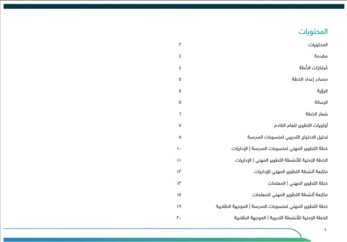 خطة النمو المهني - رياض أطفال