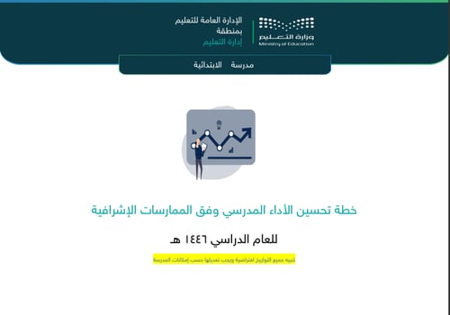 خطة التحسين وفق المجالات الإشرافية -ثانوي