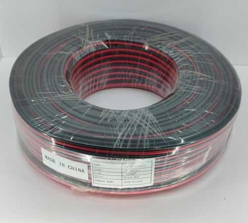 سلك 2*3 ملي سماعة /بطارية احمر اسود 100 متر/ لفة