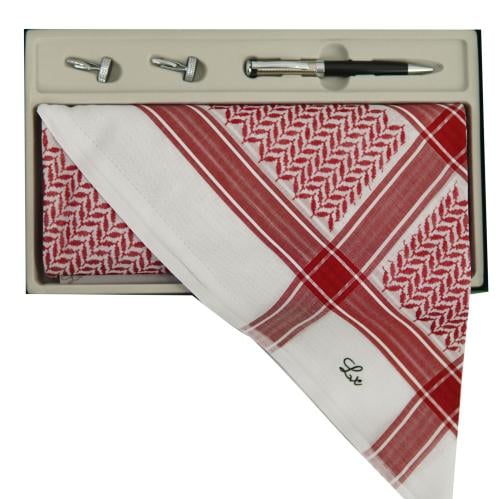 شماغ LX احمر فاخر + كبك وقلم هدية 012