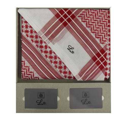 شماغ LX احمر فاخر 008