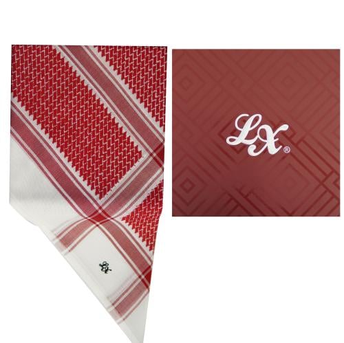 شماغ LX احمر غامق فاخر 016