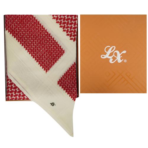 شماغ LX احمر غامق فاخر 013