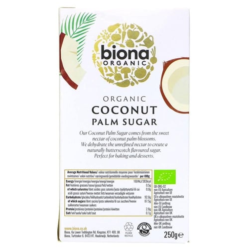 بيونا سكر جوز الهند عضوي ٢٥٠ غ