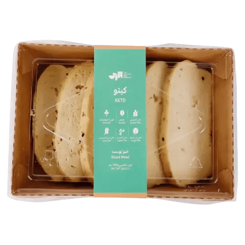 الرحى بيك هاوس خبز توست كيتو عضوي 265غ | Raha Bakehouse Keto Sliced Bread 265g