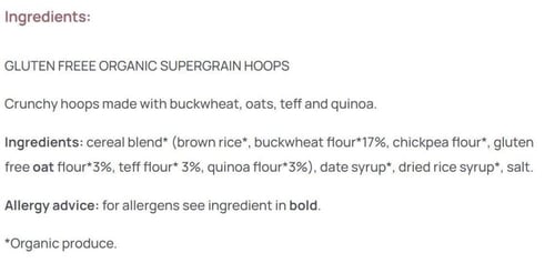 أطواق الحبوب العضوية خالي الجلوتين ٣٠٠غ