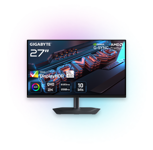 GIGABYTE QD-OLED 27” 2K QHD Gaming Monitor, 280Hz,...