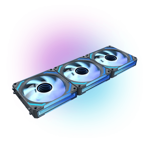 COSMIQ RGB 120mm Daisy Chain PWM Fan (3-Pack) | Black