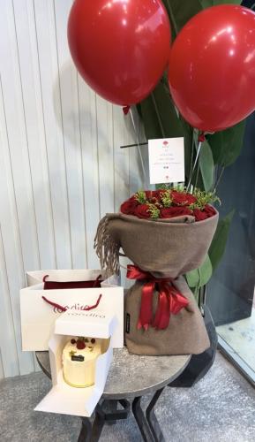 شال كشميري مع الورد