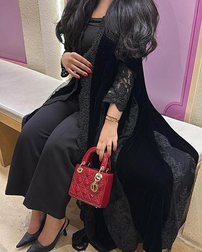عباية شتوية مخمل فخمة