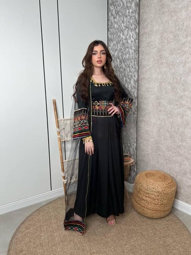 جلابيه عسيري مع بشت التراثي